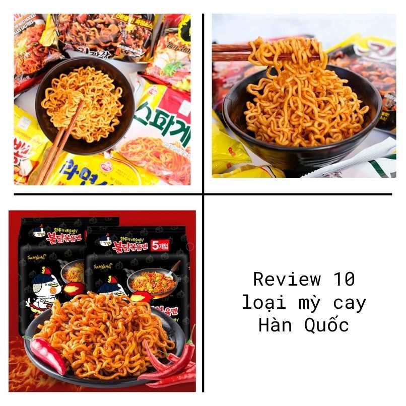 REVIEW 10 LOẠI MỲ CAY HÀN QUỐC